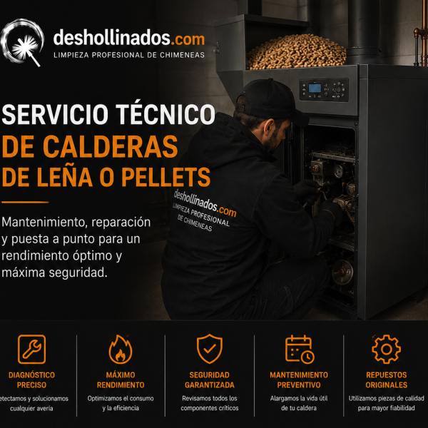 servicio técnico de calderas de leña o de pellets en Collado Villalba